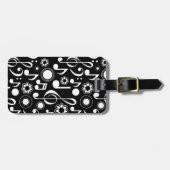 音楽ノート&クレフ、 音符記号学生ミュージシャンギフト ラゲッジタグ (正面横)