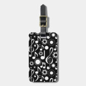 音楽ノート&クレフ、 音符記号学生ミュージシャンギフト ラゲッジタグ (正面縦)