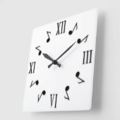 音楽ノート スクエア壁時計 (傾斜)