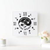 音楽ノート スクエア壁時計 (ホーム)