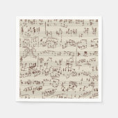 音楽ノート スタンダードカクテルナプキン (正面)