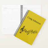 「音楽ノート」パーソナライズされた プランナー手帳 (ディスプレー)