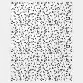 音楽ノート フリースブランケット (正面)