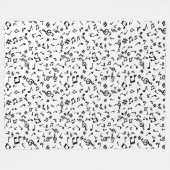 音楽ノート フリースブランケット (正面(横))