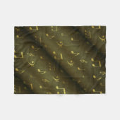 音楽ノート フリースブランケット (正面(横))