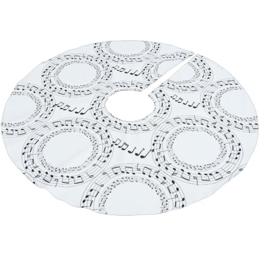 音楽ノート ブラッシュドポリエステルツリースカート (アングル)