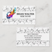 音楽ノート | ヘッドフォンのロゴ 名刺 (正面/裏面)