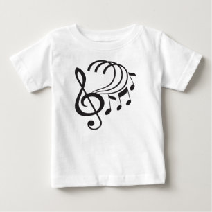 音楽ノート ベビーTシャツ