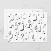 音楽ノート ポストカード (正面/裏面)