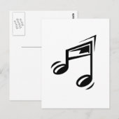 音楽ノート ポストカード (正面/裏面)
