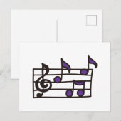 音楽ノート ポストカード (正面/裏面)