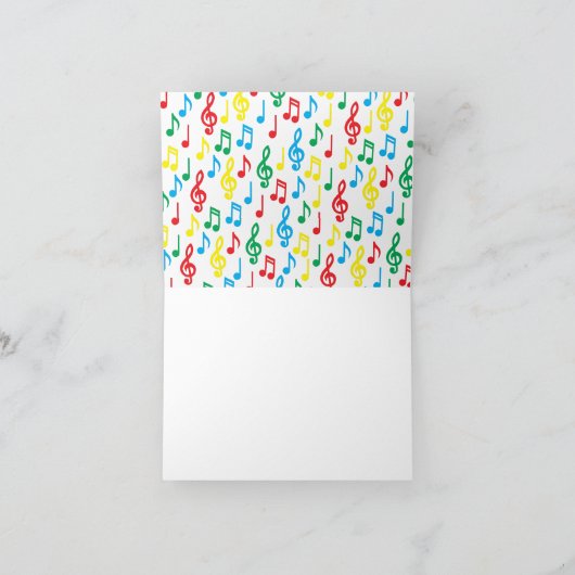 音楽ノート ミュージシャン 教師 ノートカード (内部)