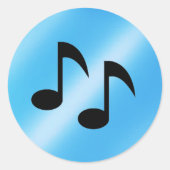 音楽ノート ラウンドシール (正面)