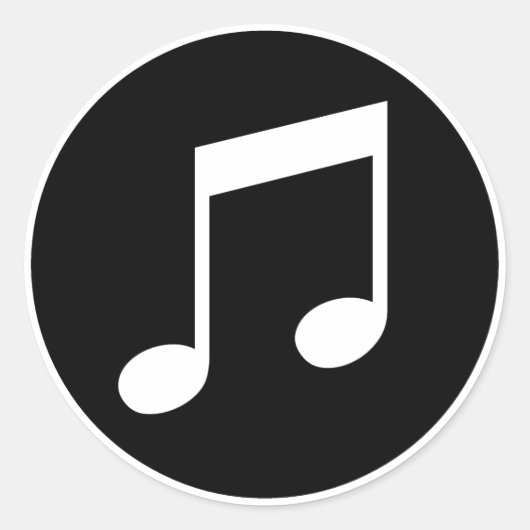 音楽ノート ラウンドシール (正面)