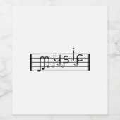 音楽ノート ワインラベル (シングルラベル)