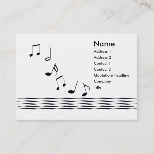 音楽ノート 名刺 (正面)