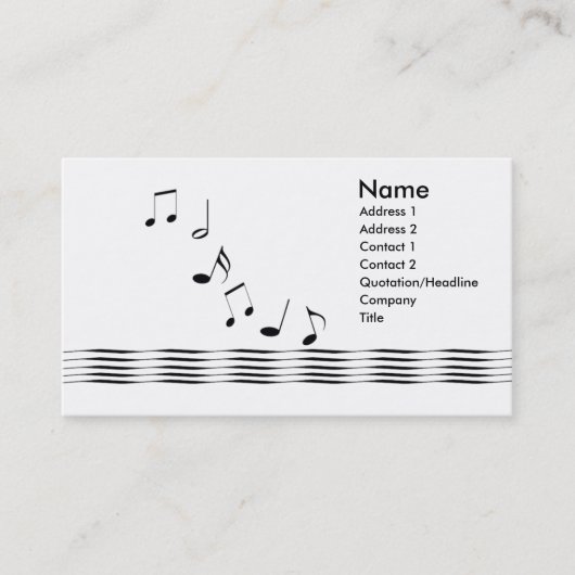 音楽ノート 名刺 (正面)
