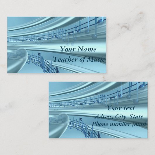 音楽ノート 名刺 (正面/裏面)