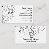 音楽ノート 名刺 (正面/裏面)