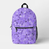 音楽ノート（紫） プリントバックパック (正面)