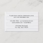 音楽ノート/音楽シート 名刺 (裏面)