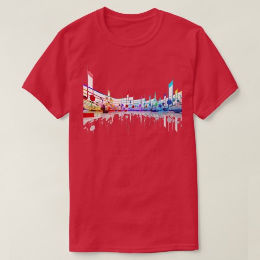 音楽ノート Tシャツ (デザイン正面)