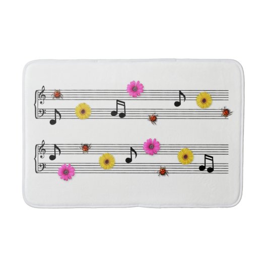 音楽ノートBath Mat バスマット (正面)