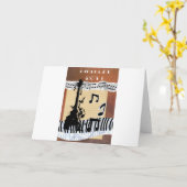 音楽ノートhappy guitar dance踊り カード (黄色い花)