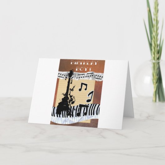 音楽ノートhappy guitar dance踊り カード (正面)