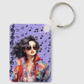 音楽ノートKeychain キーホルダー (裏面)