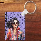 音楽ノートKeychain キーホルダー (裏面)