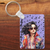 音楽ノートKeychain キーホルダー (正面)