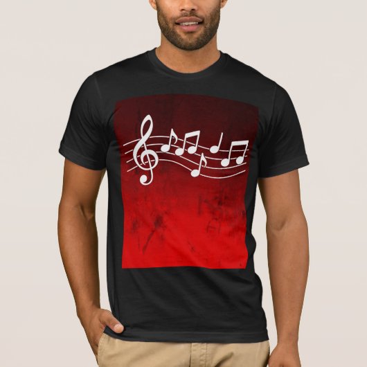 音楽ノートTシャツ Tシャツ (正面)
