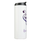 音楽ハートのパーソナライズな熱タンブラー タンブラー (回転左)