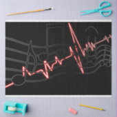 音楽ハートビートのバックグラウンド分離 薄葉紙 (クラフト)