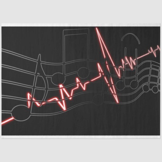 音楽ハートビートのバックグラウンド分離 薄葉紙 (正面)