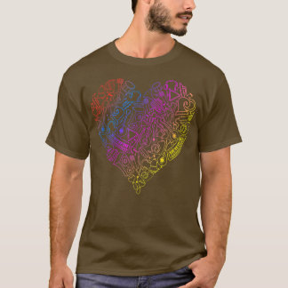 音楽ハートミュージシャン作曲家ミュージックラバー先生 Tシャツ