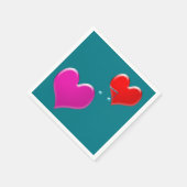 音楽ハート スタンダードカクテルナプキン (角)