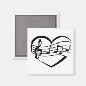 音楽ハート マグネット (正面/裏面)