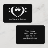 音楽ハート 名刺 (正面/裏面)