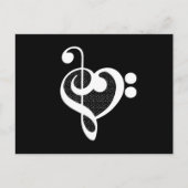 音楽ハート- I Love Music ポストカード (正面)