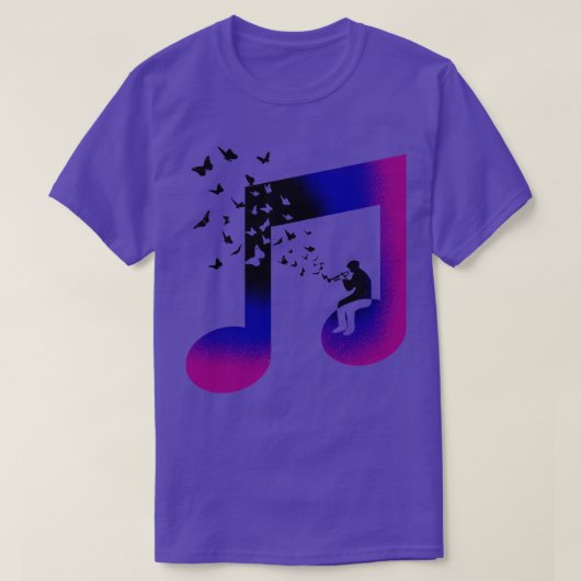 音楽バグル Tシャツ (デザイン正面)
