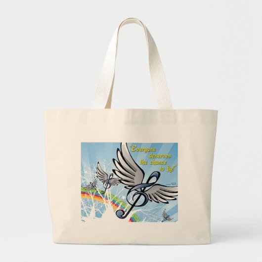 音楽バッグ ラージトートバッグ (正面)