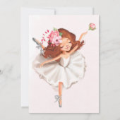 音楽バレエのリサイタルと可愛いガールバレリーナ 招待状 (裏面)