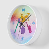 音楽バンドレトロデザイン 壁時計 (傾斜)