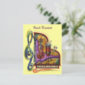 音楽バンド 楽器 発表会 パーティー ご招待 招待状 (スタンド正面)