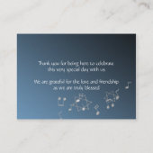 音楽バー（ユダヤ教の）バル・ミツバーシーティングカード プレイスカード (裏面)