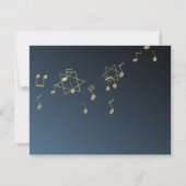 音楽バー（ユダヤ教の）バル・ミツバー応答カード 出欠カード (裏面)