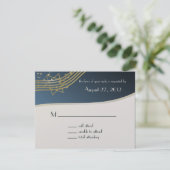 音楽バー（ユダヤ教の）バル・ミツバー応答カード 出欠カード (スタンド正面)