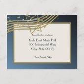 音楽バー(ユダヤ教の)バル・ミツバー披露宴カード エンクロージャーカード (裏面)